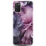 Kılıfland Samsung Galaxy A02 ile Uyumlu Kılıf, Boutique Baskılı Çiçek Desen, Mor