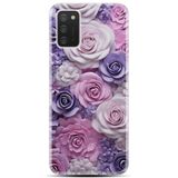 Kılıfland Samsung Galaxy A02 ile Uyumlu Kılıf, Boutique Baskılı, Mor Güller, Resimli