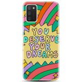 Kılıfland Samsung Galaxy A02 ile Uyumlu Kılıf, Boutique Baskılı, You Deserve Your Dreams, Renkli
