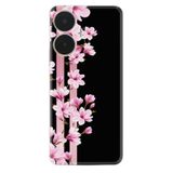 Kılıfland Samsung Galaxy A03 ile Uyumlu C55 Kılıf, Silikon, Desenli Baskılı, Pink Flowers, Arka Kapak