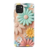 Kılıfland Samsung Galaxy A03 ile Uyumlu Kılıf, Boutique Baskılı, Rengarenk Çiçek Desen