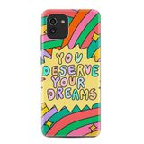 Kılıfland Samsung Galaxy A03 ile Uyumlu Kılıf, Boutique Baskılı, You Deserve Your Dreams, Renkli