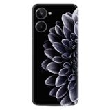 Kılıfland Samsung Galaxy A03 ile Uyumlu Silikon Kılıf, Çiçek Desen, Siyah