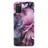 Kılıfland Samsung Galaxy A03S ile Uyumlu Kılıf, Boutique Baskılı Çiçek Desen, Mor