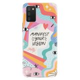 Kılıfland Samsung Galaxy A03S ile Uyumlu Kılıf, Boutique Baskılı, Manifest Tasarım, Renkli