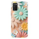Kılıfland Samsung Galaxy A03S ile Uyumlu Kılıf, Boutique Baskılı, Rengarenk Çiçek Desen