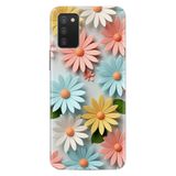 Kılıfland Samsung Galaxy A03S ile Uyumlu Kılıf, Boutique Baskılı, Renkli Çiçekler Desen