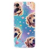 Kılıfland Samsung Galaxy A04E ile Uyumlu Kılıf, Boutique Baskılı, Kalp ve Köpek Desenli, Mavi
