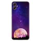 Kılıfland Samsung Galaxy A04E ile Uyumlu Kılıf, Boutique Baskılı, Mor Ay Desenli