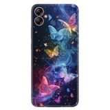 Kılıfland Samsung Galaxy A04E ile Uyumlu Kılıf, Boutique Baskılı, Neon Kelebekler, Renkli