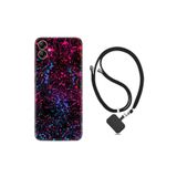 kilifland Samsung Galaxy A04e ile Uyumlu Kılıf Ipli Boyun Askılı Desenli Silikon Boyalar 1660