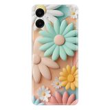 Kılıfland Samsung Galaxy A06 ile Uyumlu Kılıf, Boutique Baskılı, Rengarenk Çiçek Desen