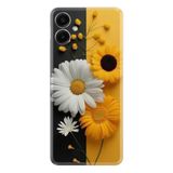 Kılıfland Samsung Galaxy A06 ile Uyumlu Kılıf, Boutique Baskılı, Sarı Beyaz Çiçek Desenli