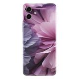 Kılıfland Samsung Galaxy A07 (SM-A075F) ile Uyumlu Kılıf, Boutique Baskılı Çiçek Desen, Mor, Silikon