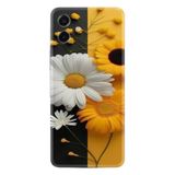Kılıfland Samsung Galaxy A07 (SM-A075F) ile Uyumlu Kılıf, Boutique Baskılı, Sarı Beyaz Çiçek Desenli
