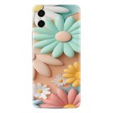 Kılıfland Samsung Galaxy A07 (SM-A075F) ile Uyumlu Kılıf, Silikon, Baskılı Çiçek Desen, Renkli
