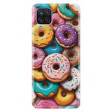 Kılıfland Samsung Galaxy A12 ile Uyumlu Boutique Baskılı Donut Desenli Kılıf, Renkli