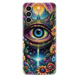 Kılıfland Samsung Galaxy A13 ile Uyumlu Kılıf, Boutique Baskılı Göz Tasarımı, Renkli