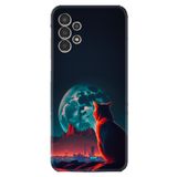 Kılıfland Samsung Galaxy A14 ile Uyumlu Kılıf, Boutique Baskılı, Dalgın Kedi Tasarımı, Siyah