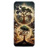 Kılıfland Samsung Galaxy A14 ile Uyumlu Kılıf, Boutique Baskılı, İkili Ağaç Desenli