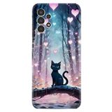 Kılıfland Samsung Galaxy A14 ile Uyumlu Kılıf, Boutique Baskılı, Love Cats Tree Desenli, Renk50