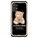 Kılıfland Samsung Galaxy A14 ile Uyumlu Kılıf, Boutique Baskılı, Lovely Bear Desenli, Siyah