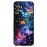 Kılıfland Samsung Galaxy A14 ile Uyumlu Kılıf, Boutique Baskılı, Neon Kelebekler, Renkli