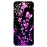 Kılıfland Samsung Galaxy A14 ile Uyumlu Kılıf, Boutique Baskılı, Pembe Neon Kelebekler, Resimli
