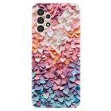 Kılıfland Samsung Galaxy A14 ile Uyumlu Kılıf, Boutique Baskılı, Renkli Kalpler, Renk40