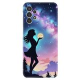 Kılıfland Samsung Galaxy A14 ile Uyumlu Kılıf, Boutique Baskılı, Woman in Moon Tasarımı, Renkli
