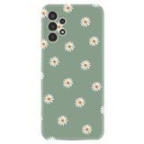 Kılıfland Samsung Galaxy A14 ile Uyumlu Kılıf, Boutique Baskılı, Yeşil Papatyalar Desenli