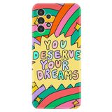 Kılıfland Samsung Galaxy A14 ile Uyumlu Kılıf, Boutique Baskılı, You Deserve Your Dreams, Renkli