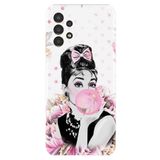 Kılıfland Samsung Galaxy A14 ile Uyumlu Kılıf, Resimli Desenli Baskılı Silikon, Audrey Glue, Pembe