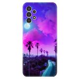Kılıfland Samsung Galaxy A14 ile Uyumlu Kılıf, Resimli Desenli Silikon, Platinium Series, Purple Way