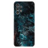 Kılıfland Samsung Galaxy A14 ile Uyumlu Kılıf, Silikon, Renkli Abstract Desenli, Siyah-Turkuaz