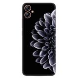 Kılıfland Samsung Galaxy A14 ile Uyumlu Silikon Kılıf, Çiçek Desen, Siyah