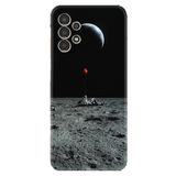 Kılıfland Samsung Galaxy A14 ile Uyumlu Silikon Kılıf, Desen Özel Seri, Astronot Red Balon, Siyah
