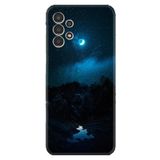Kılıfland Samsung Galaxy A14 ile Uyumlu Silikon Kılıf, Desen Özel Seri, Gece Teması, Mavi-Siyah