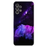Kılıfland Samsung Galaxy A14 ile Uyumlu Silikon Kılıf, Desen Özel Seri, Purple Mountain, Mor