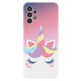 Kılıfland Samsung Galaxy A14 ile Uyumlu Silikon Kılıf, Desen Özel Seri Sweety Unicorn, Pembe