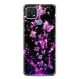 Kılıfland Samsung Galaxy A15 ile Uyumlu Kılıf, Boutique Baskılı, Pembe Neon Kelebekler, Siyah