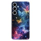 Kılıfland Samsung Galaxy A16 ile Uyumlu Kılıf, Boutique Baskılı, Neon Kelebekler, Renk92