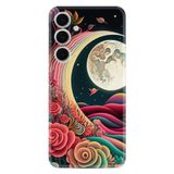 Kılıfland Samsung Galaxy A16 ile Uyumlu Kılıf, Boutique Baskılı, Platonik Ay Tasarımı, Renkli