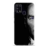 Kılıfland Samsung Galaxy A21s ile Uyumlu Kılıf, Desenli Atatürk Portre, Silikon, Siyah