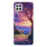 Kılıfland Samsung Galaxy A22 ile Uyumlu Boutique Baskılı Cennet Desenli Kılıf, Renkli