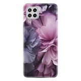 Kılıfland Samsung Galaxy A22 ile Uyumlu Boutique Baskılı Çiçek Desenli Kılıf, Mor