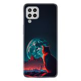 Kılıfland Samsung Galaxy A22 ile Uyumlu Boutique Baskılı Kılıf, Dalgın Kedi Tasarımı