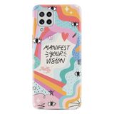 Kılıfland Samsung Galaxy A22 ile Uyumlu Boutique Baskılı Kılıf, Manifest Tasarım, Renkli
