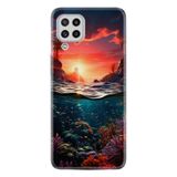 Kılıfland Samsung Galaxy A22 ile Uyumlu Boutique Baskılı Okyanus Resimli Kılıf, Renk67