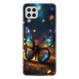 Kılıfland Samsung Galaxy A22 ile Uyumlu Boutique Baskılı Rengarenk Kelebek Kılıf